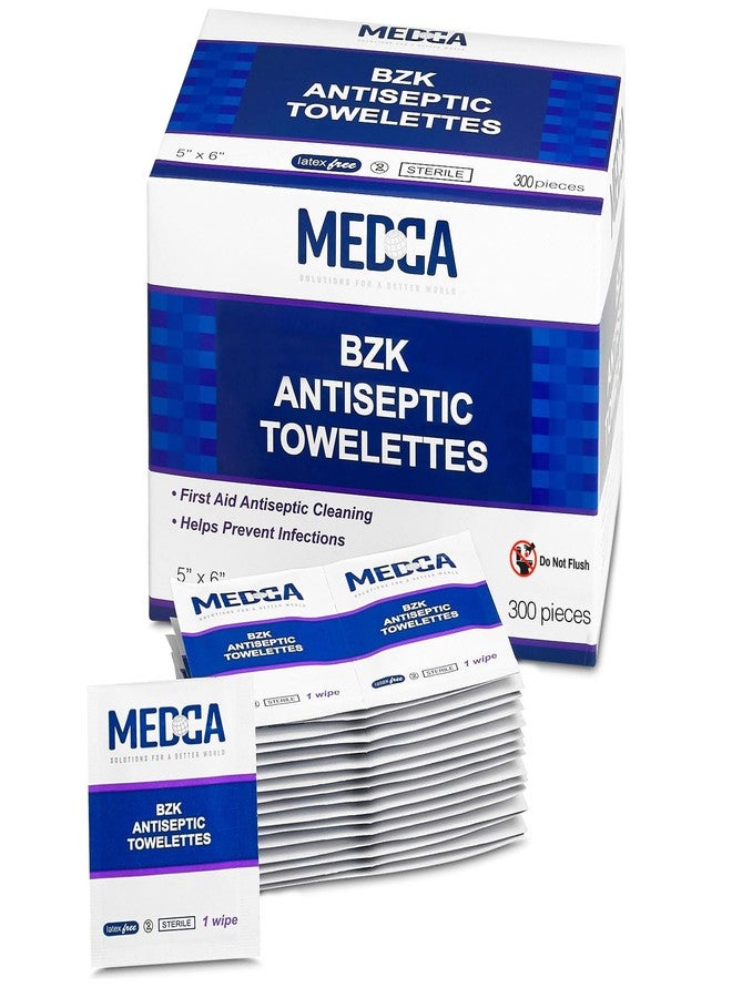 MEDca Hand Wipes – (Pack of 300) Benzalkonium Chloride Swabs Individual BZK Single-Use Packets by MEDca - Image 1
